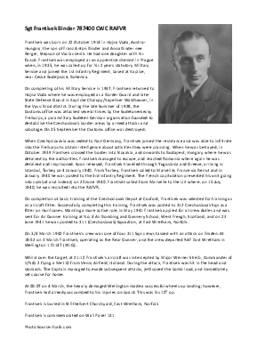 A preview of a PDF biography for Binder, Frantisek